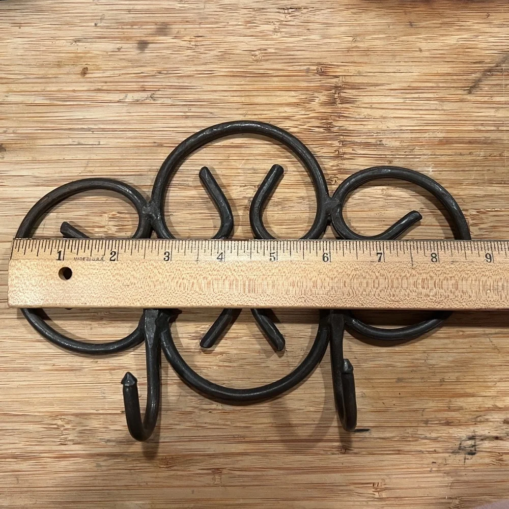 Rustic Brown industrial Metal Wall Decorative Scroll Hook